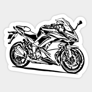 Z1000SX Motorcycle Sketch Art Sticker